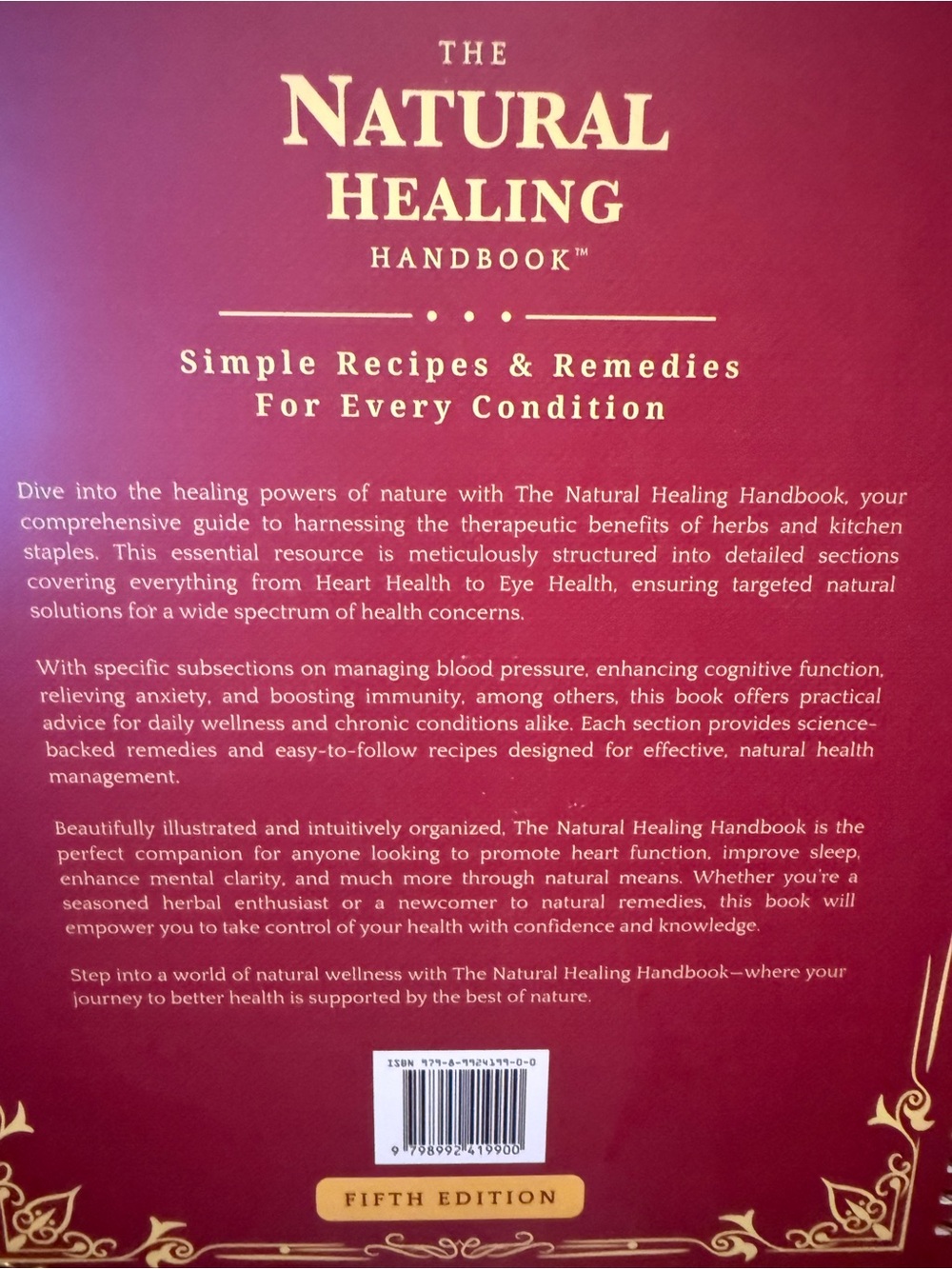 Ancient Remedies The Natural Healing Handbook - Red - Picture 2 of 5